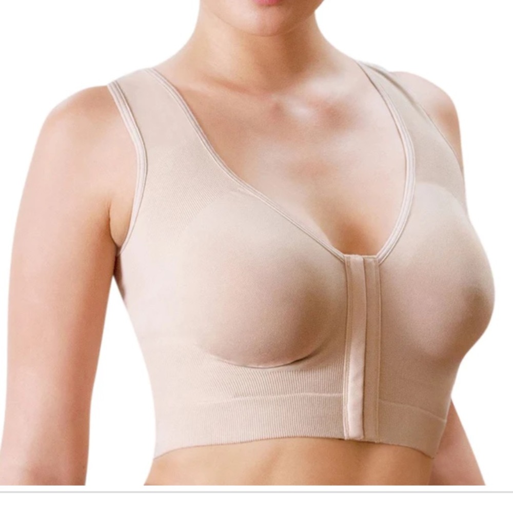 Annette Post Surgical Front Close Long Line Bra Nude